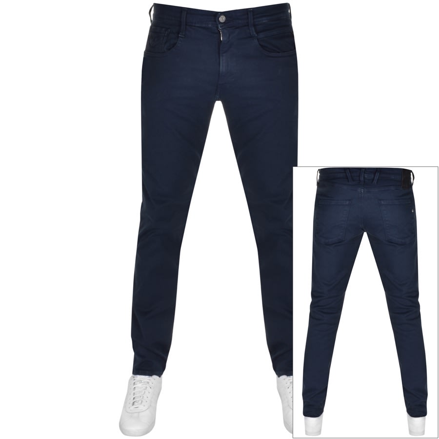 Alternative Image for ProductReplay Anbass Hyperflex Jeans Blue1